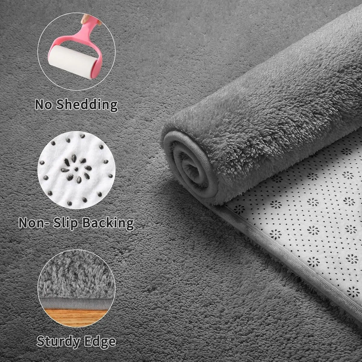 Carpet Rugs Living Room Large 300x425cm Grey Rug - Image 4