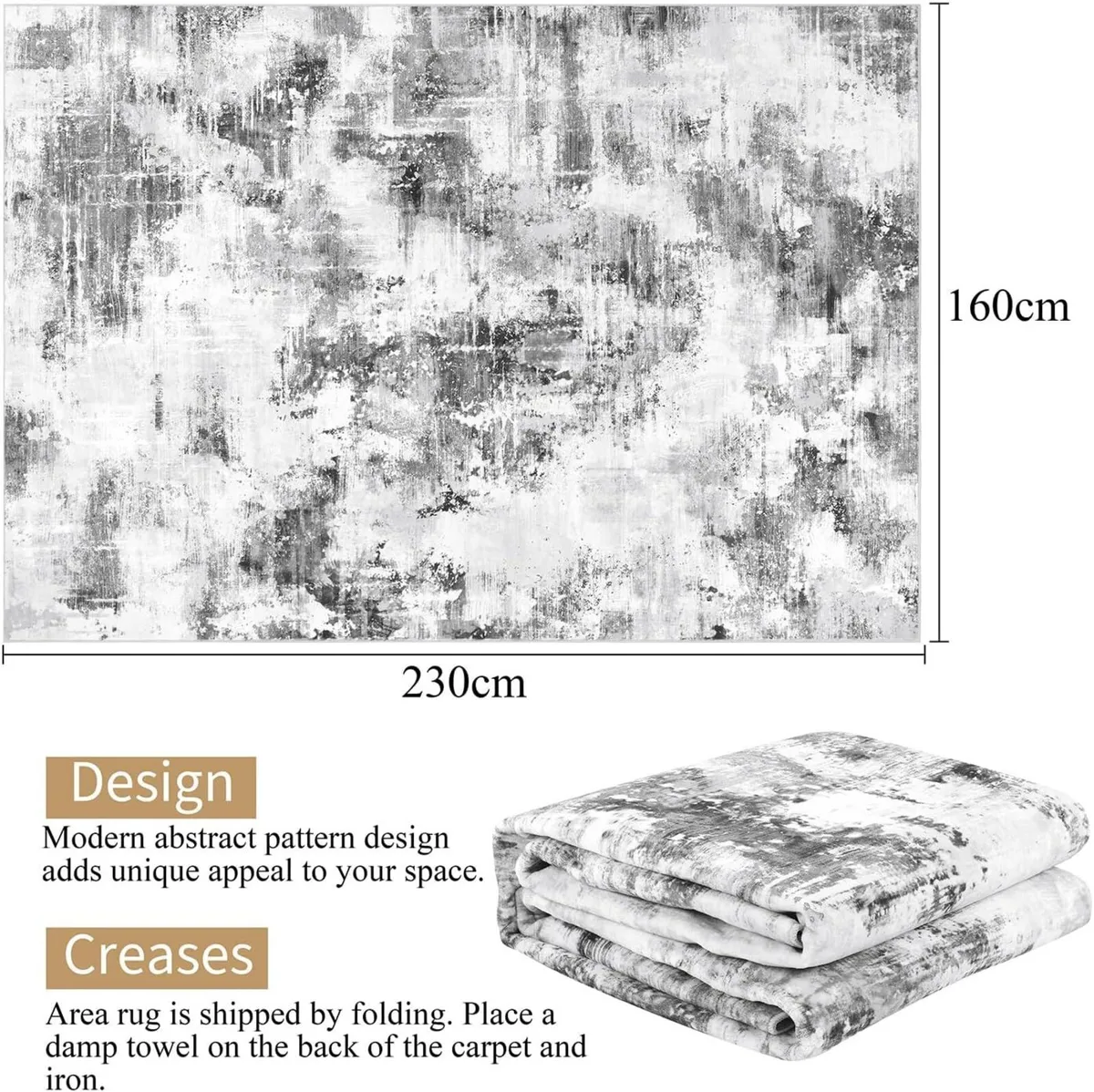 Large Rugs for Living Room Modern Abstract Rug - Image 2