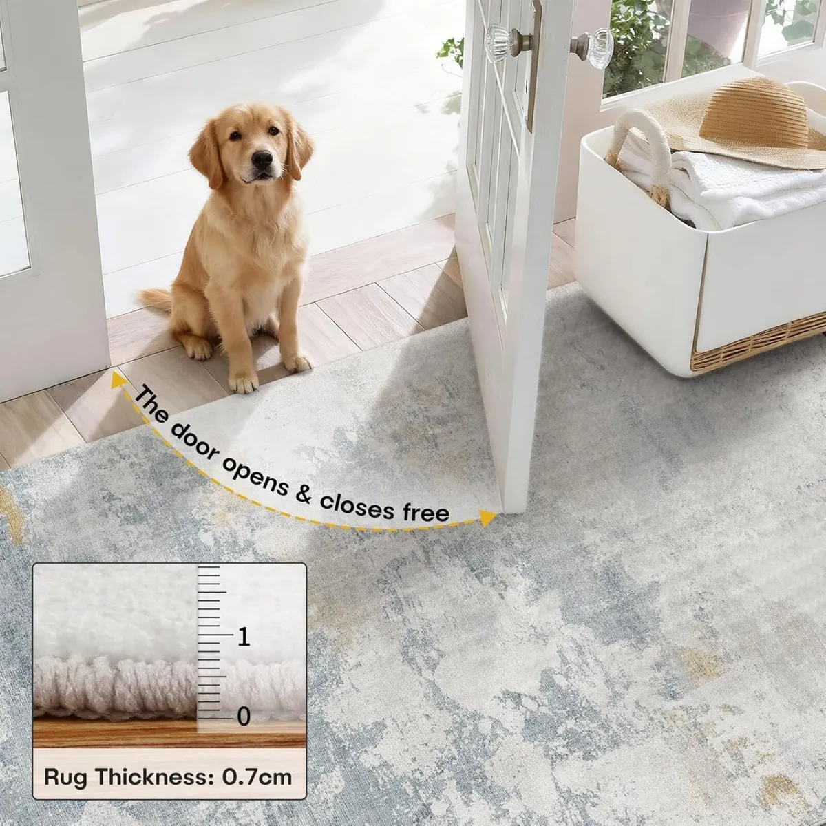 Living Room Rug 160x230 cm Large Non-Slip - Image 3