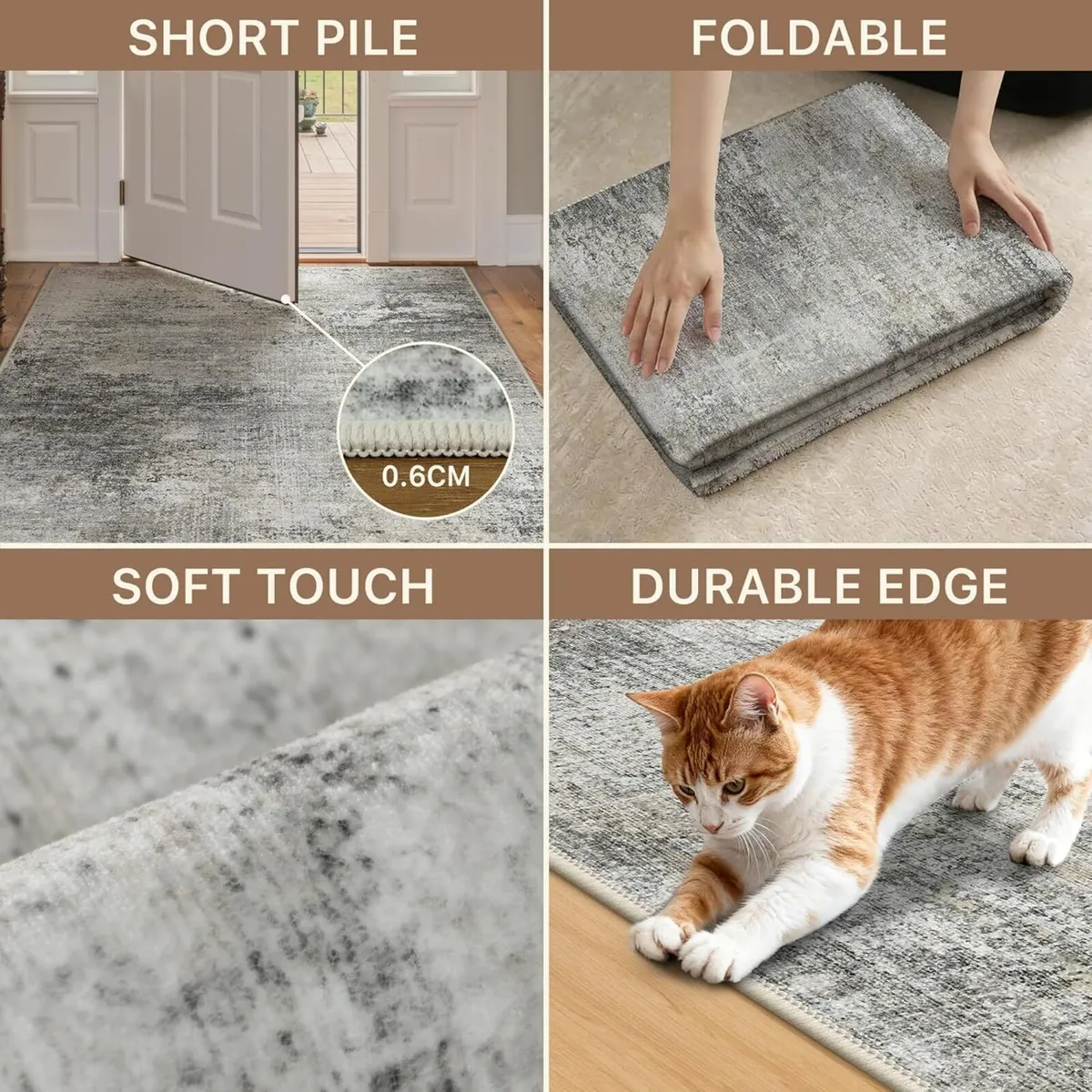 XL Washable Rugs 200x290cm Abstract Area for - Image 4