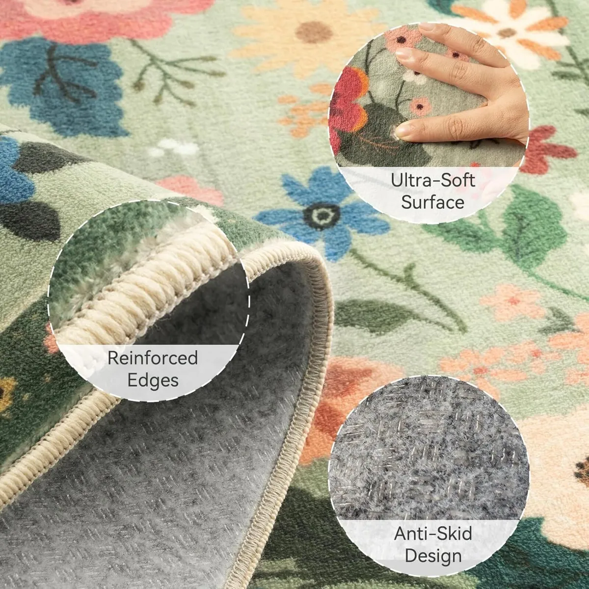 Machine Washable Rugs Living Room 180x270cm - Image 2