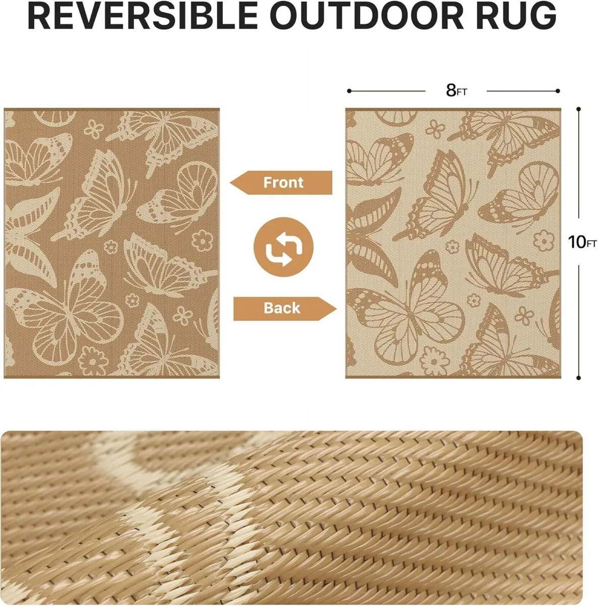 Outdoor Rug 240x300cm Extra Large Butterfly - Image 2