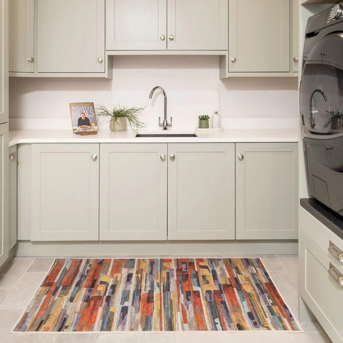 Washable Contemporary Multi Durable Flat Weave - Image 3