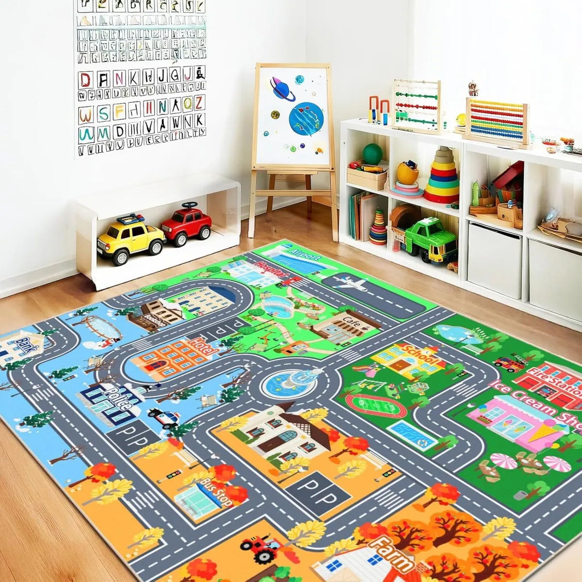 Kids Play Mat for Playroom City Life Road Toy - Image 1