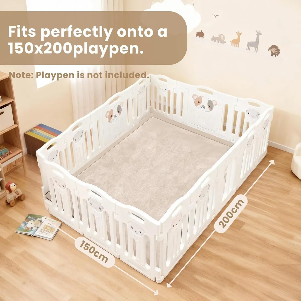 Baby Play Mat 3.5CM Thick Memory Foam with Coral - Image 2