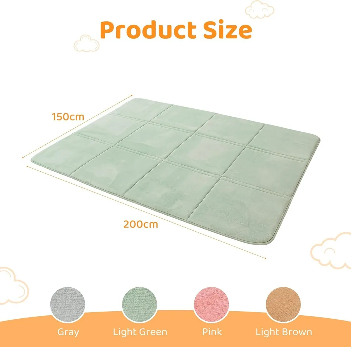 3cm Thick Baby Play Mat for Floor 150 x 200cm - Image 2