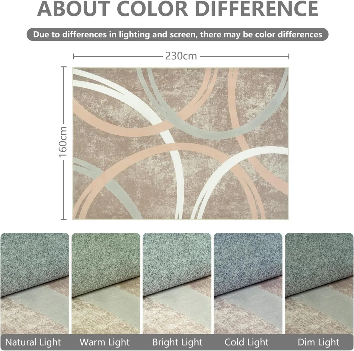 Rugs Living Room Large 160x230cm For Bedroom Non - Image 2