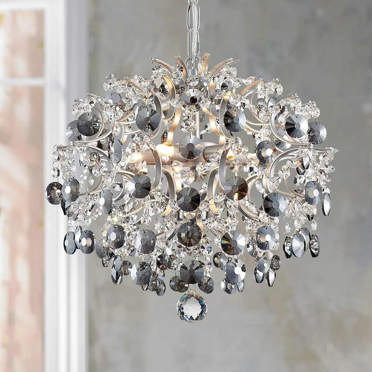 Modern Pendant Chandelier Crystal Raindrop - Image 3