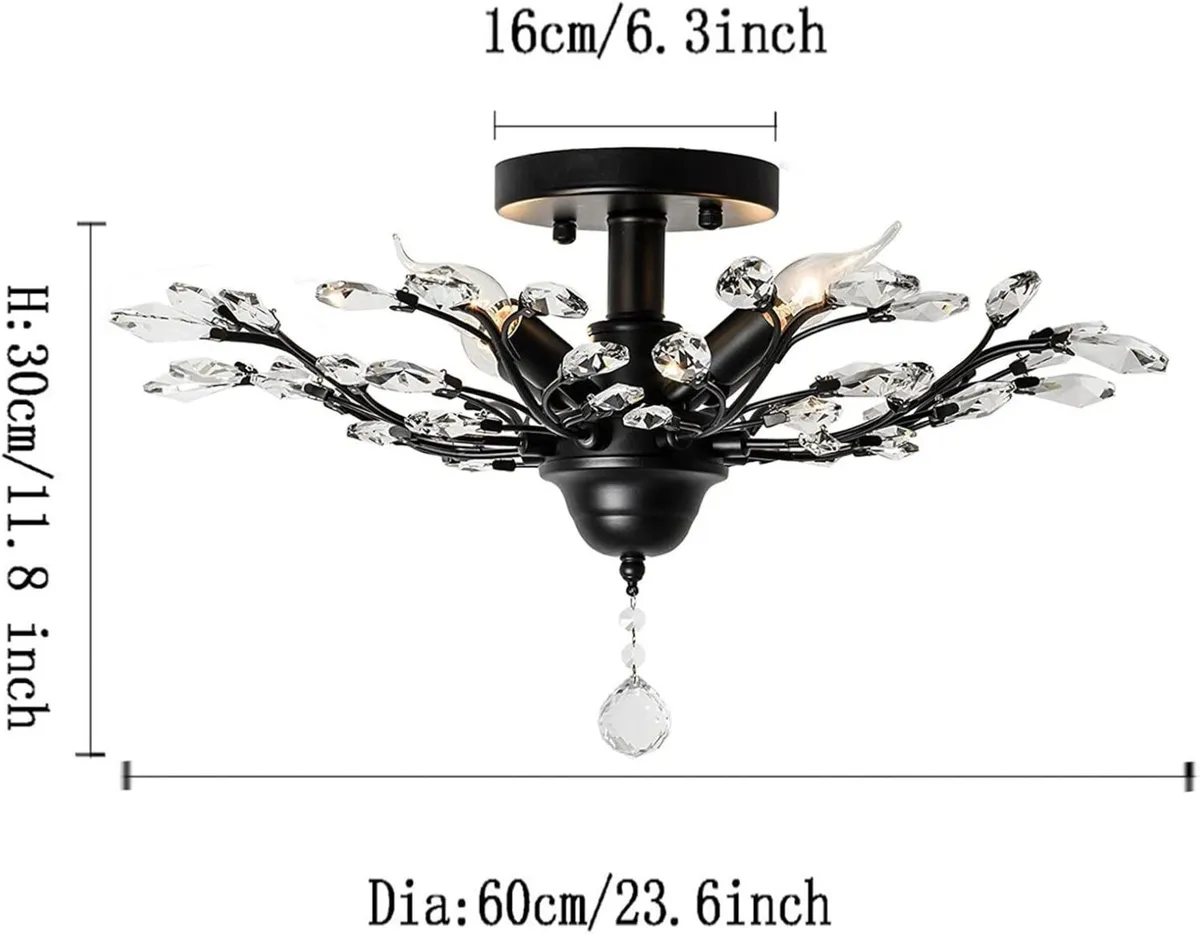 Vintage K9 Clear Crystal Chandeliers Ceiling - Image 4