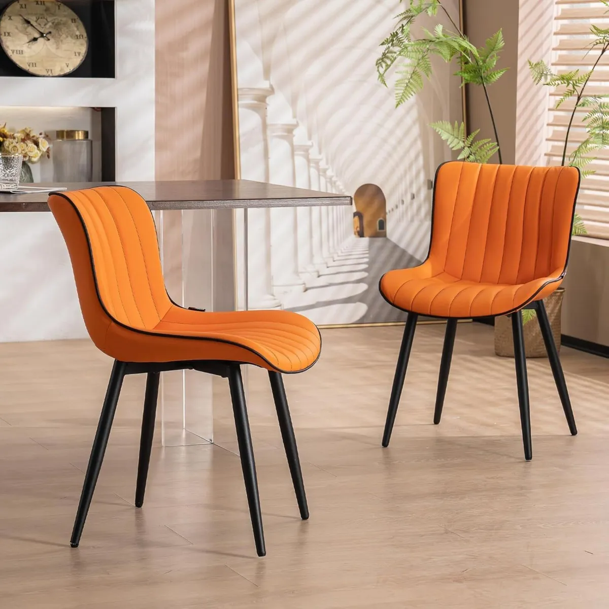 Dining Chairs Set of 2 Modern Kitchen Room with - Image 1