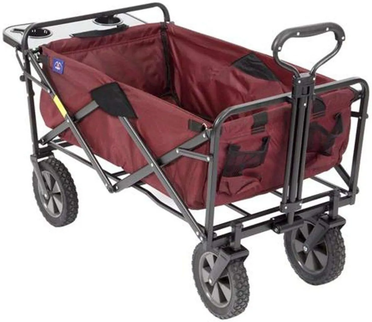Mac Sports-Folding Wagon With Table Maroon Steel - Image 3
