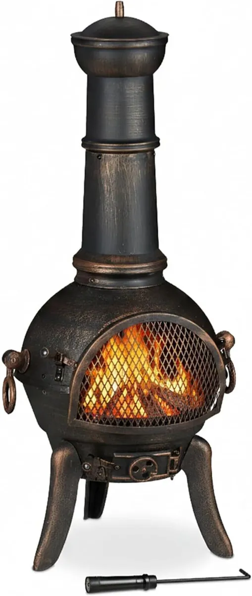 Terrace Oven Outdoor Stove Chimenea H x W D: 110 - Image 1