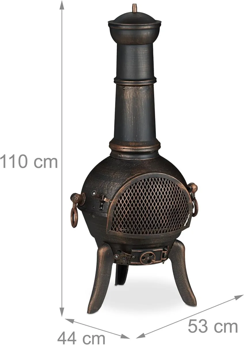 Terrace Oven Outdoor Stove Chimenea H x W D: 110 - Image 3