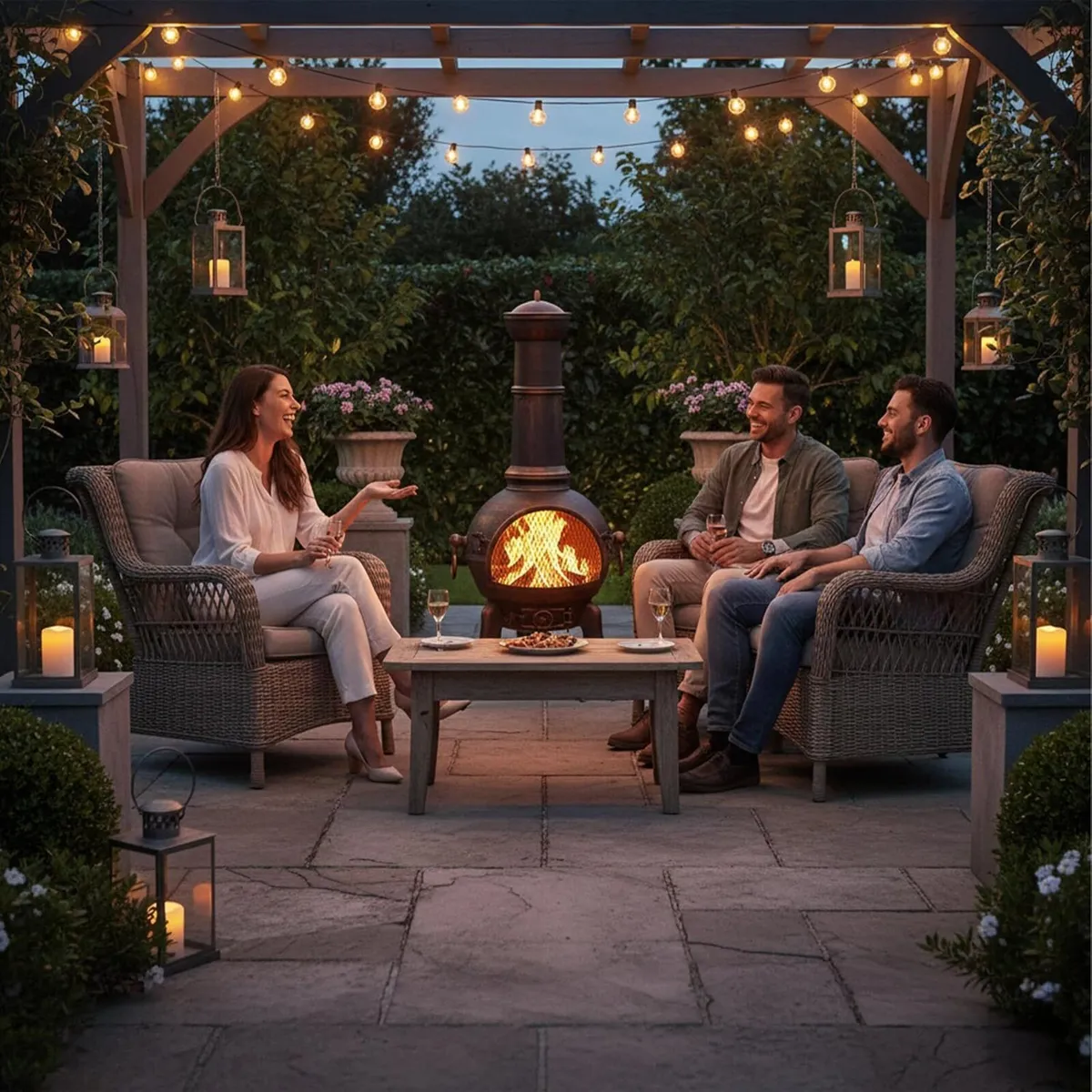 Terrace Oven Outdoor Stove Chimenea H x W D: 110 - Image 4