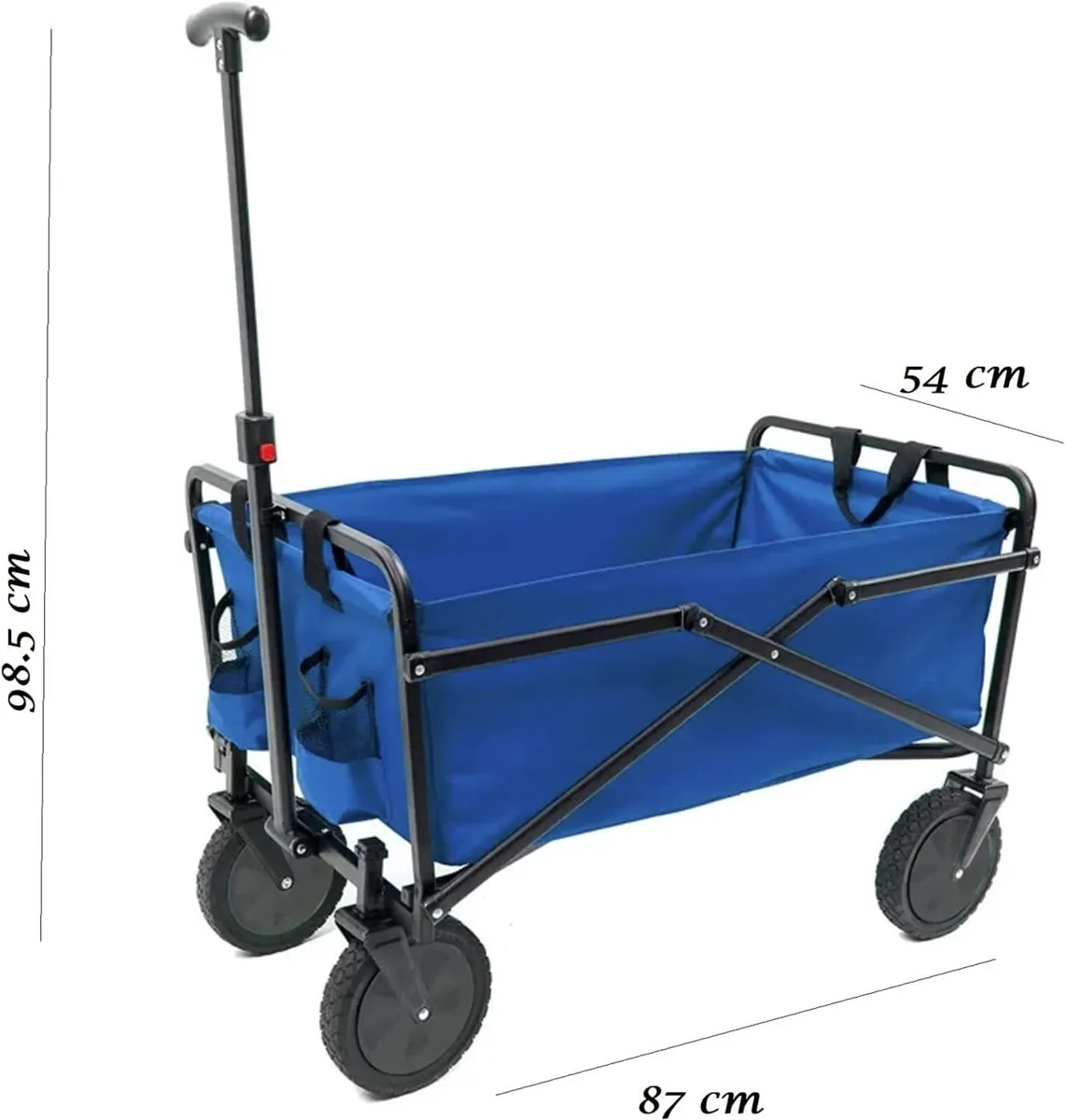 Collapsible Garden Cart On Wheels With Adjustable - Image 2