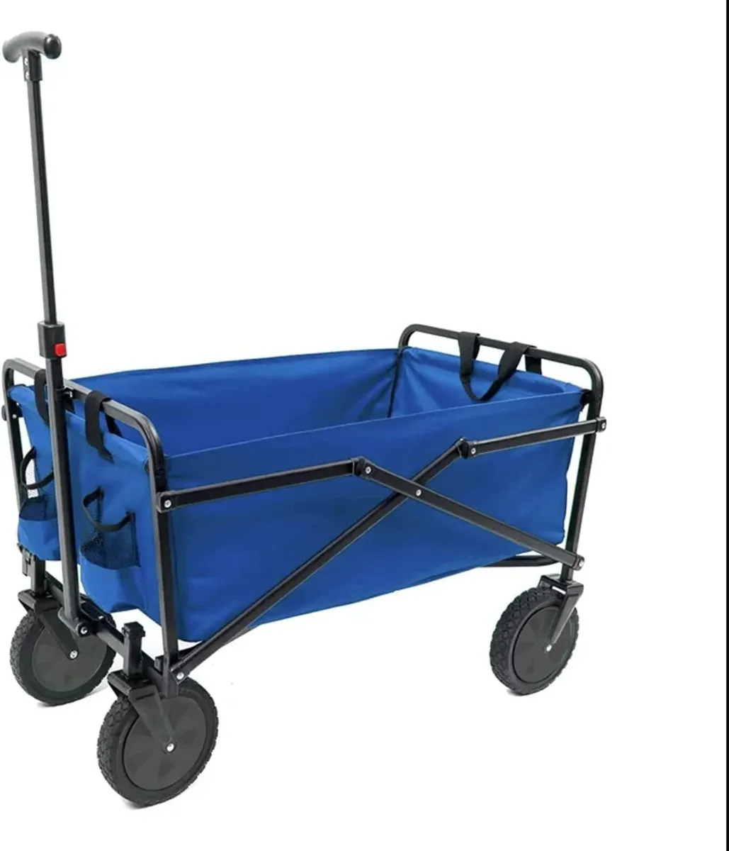 Collapsible Garden Cart On Wheels With Adjustable - Image 3