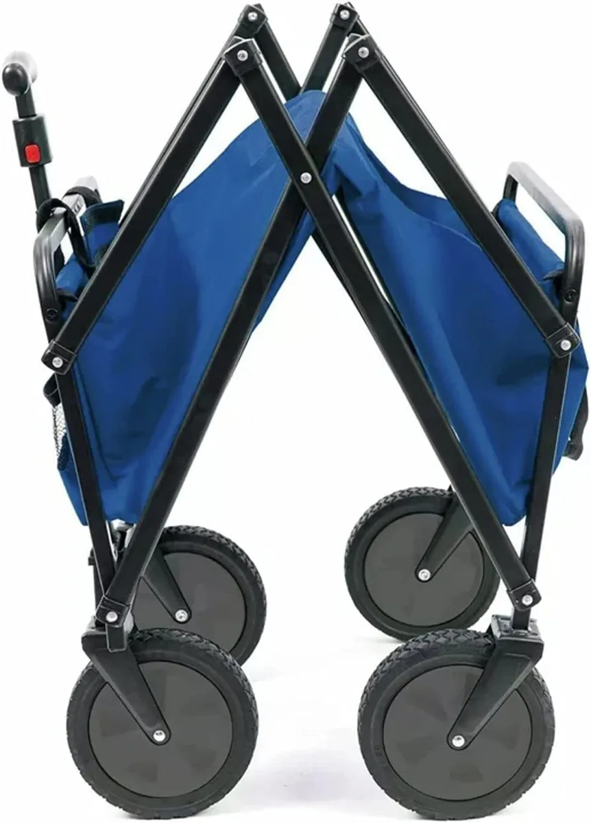 Collapsible Garden Cart On Wheels With Adjustable - Image 4