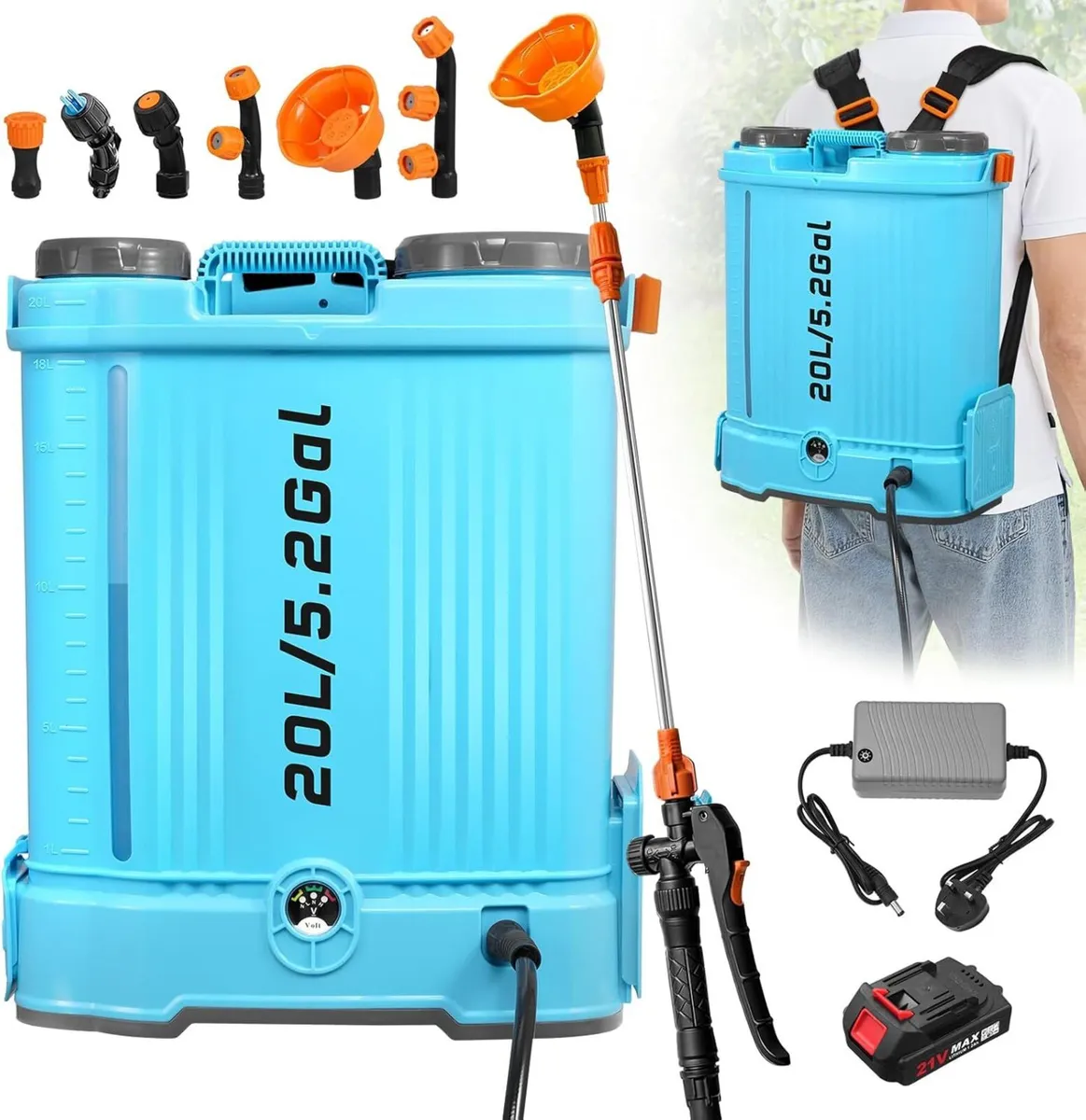 5.2 Gallon Backpack Battery Powered Garden - Image 1