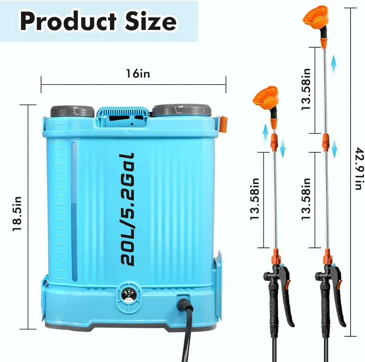 5.2 Gallon Backpack Battery Powered Garden - Image 2