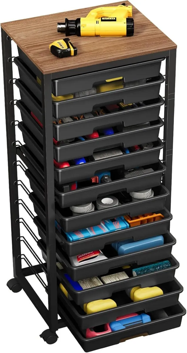 Storage Trolley with 12 Drawers Arts and Crafts - Image 1