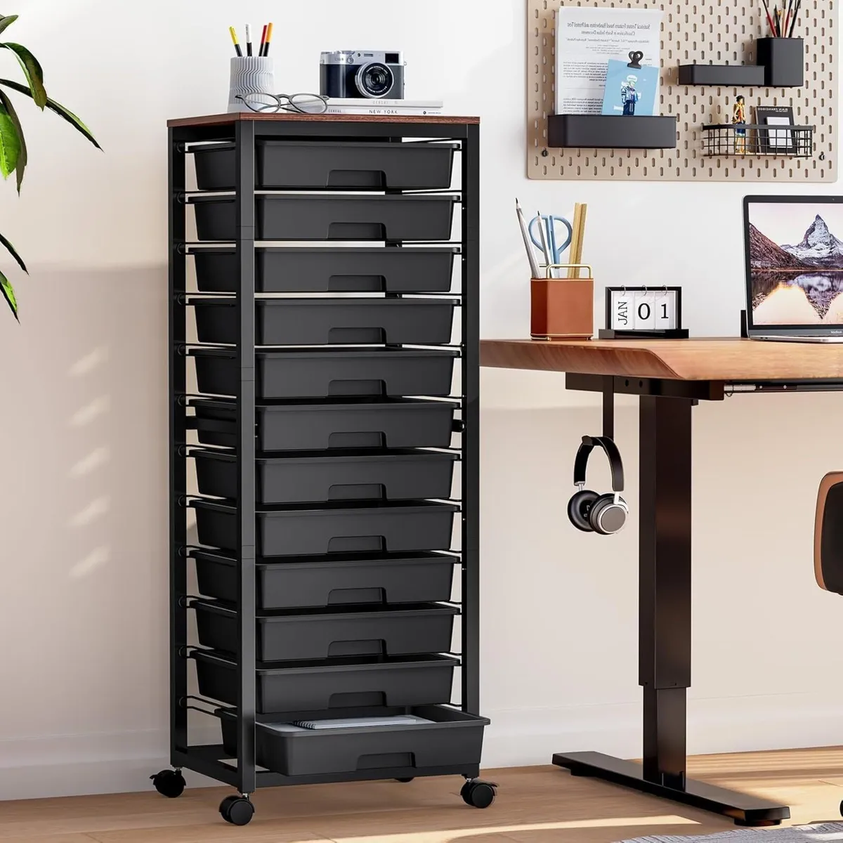 Storage Trolley with 12 Drawers Arts and Crafts - Image 2