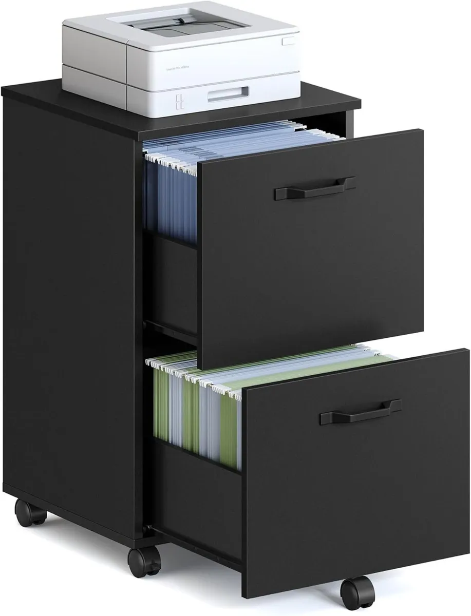 2-Drawer Filing Cabinet Mobile File for Home - Image 1