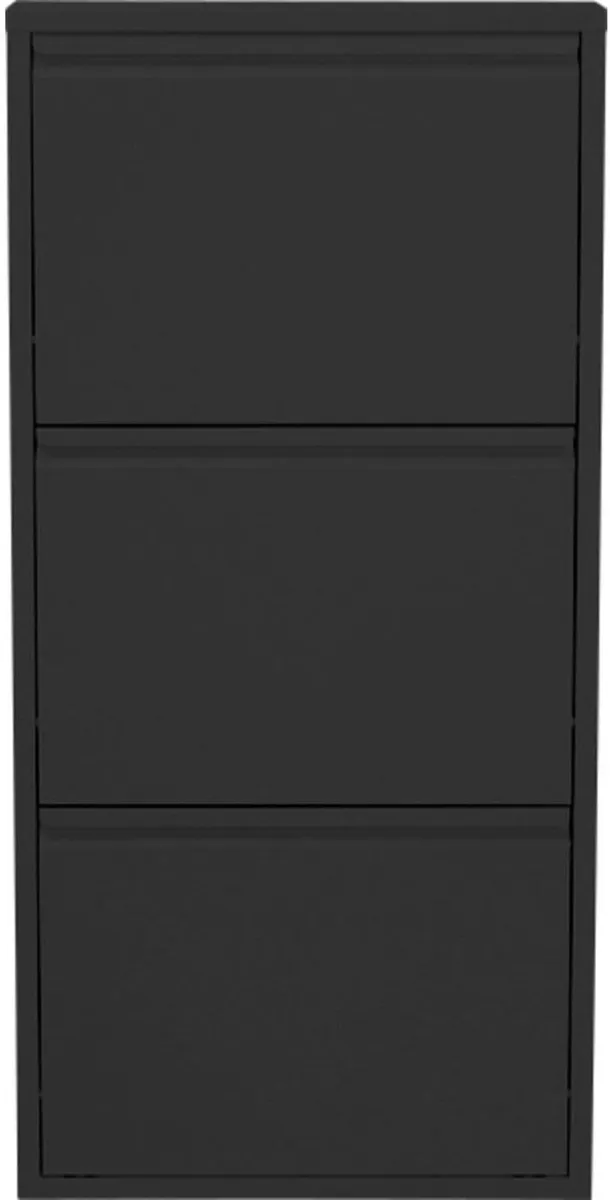Design Shoe cabinet Caruso Black 104x50x15 cm - Image 1