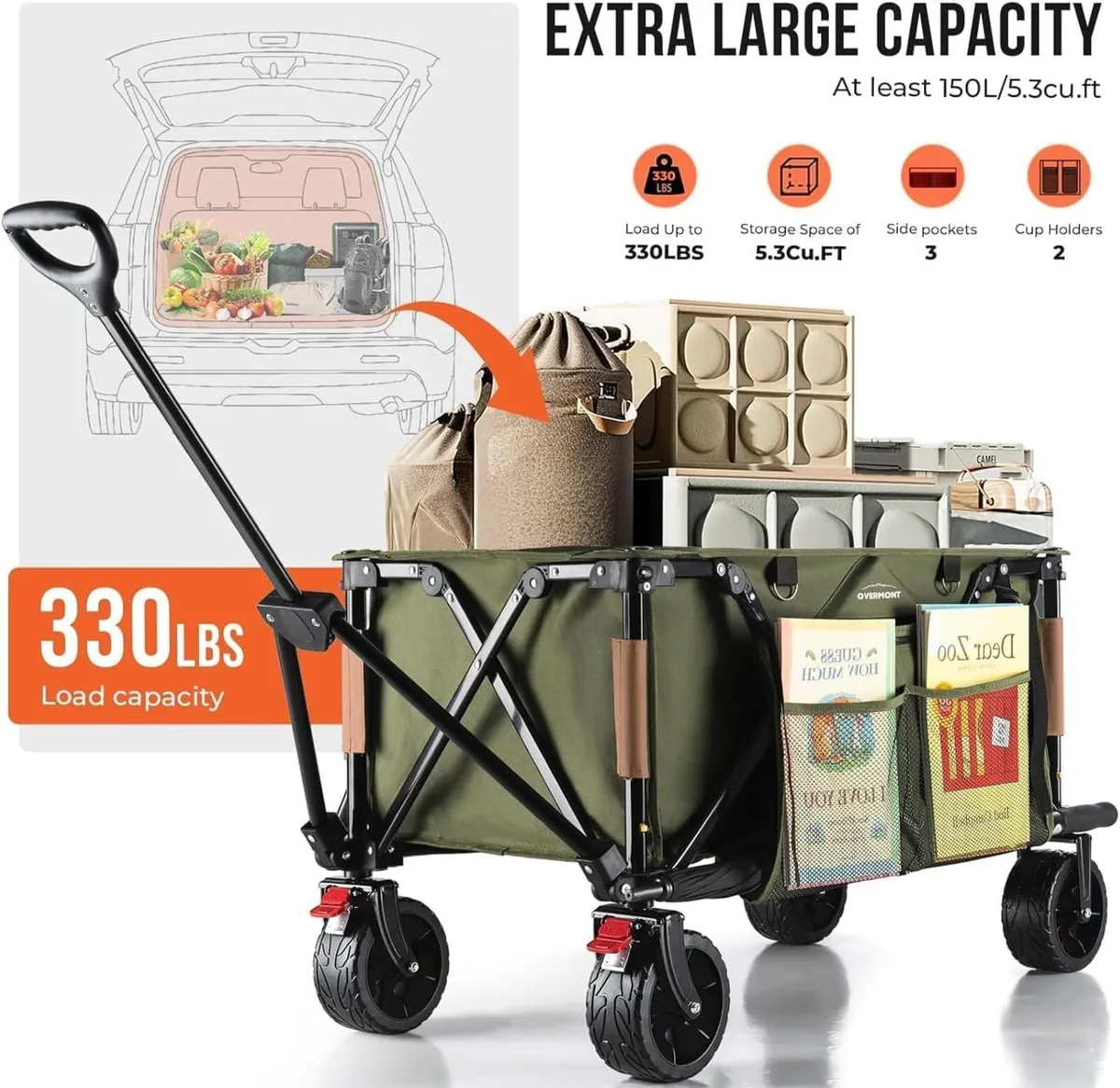 150kg Festival Camping Trolley on Wheels - Heavy - Image 4