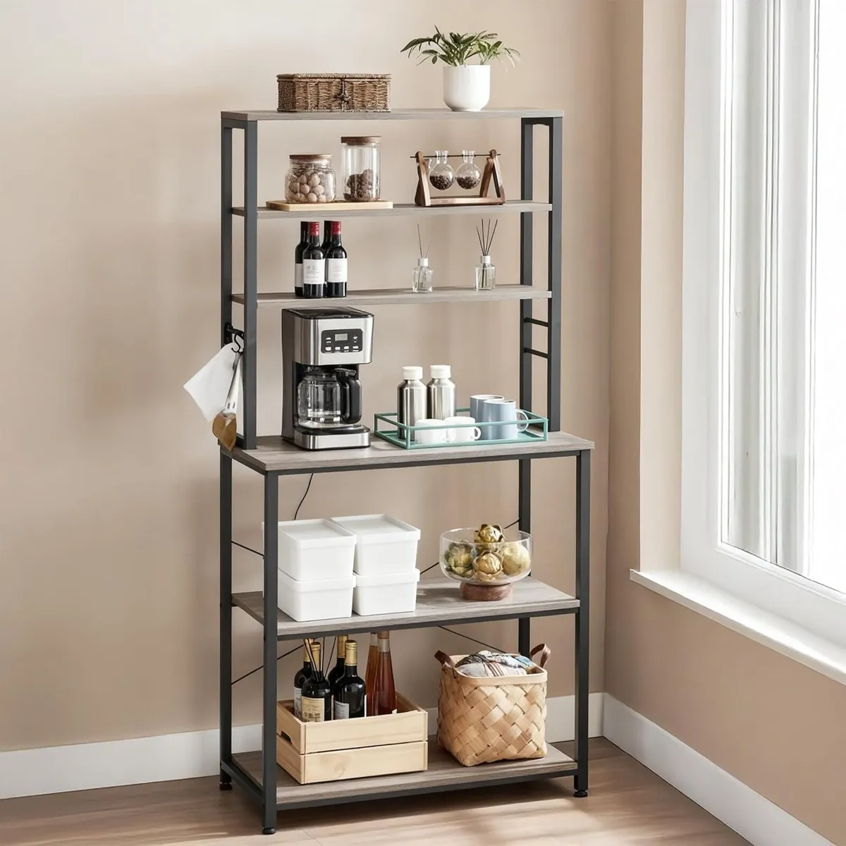 Kitchen Rack with 6 Shelves Worktop 167x100x40cm - Image 2