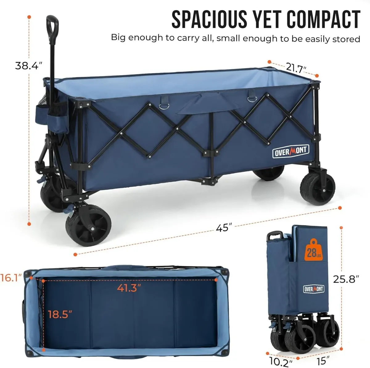 300L Extra Large Folding Festival Trolley Cart - - Image 2