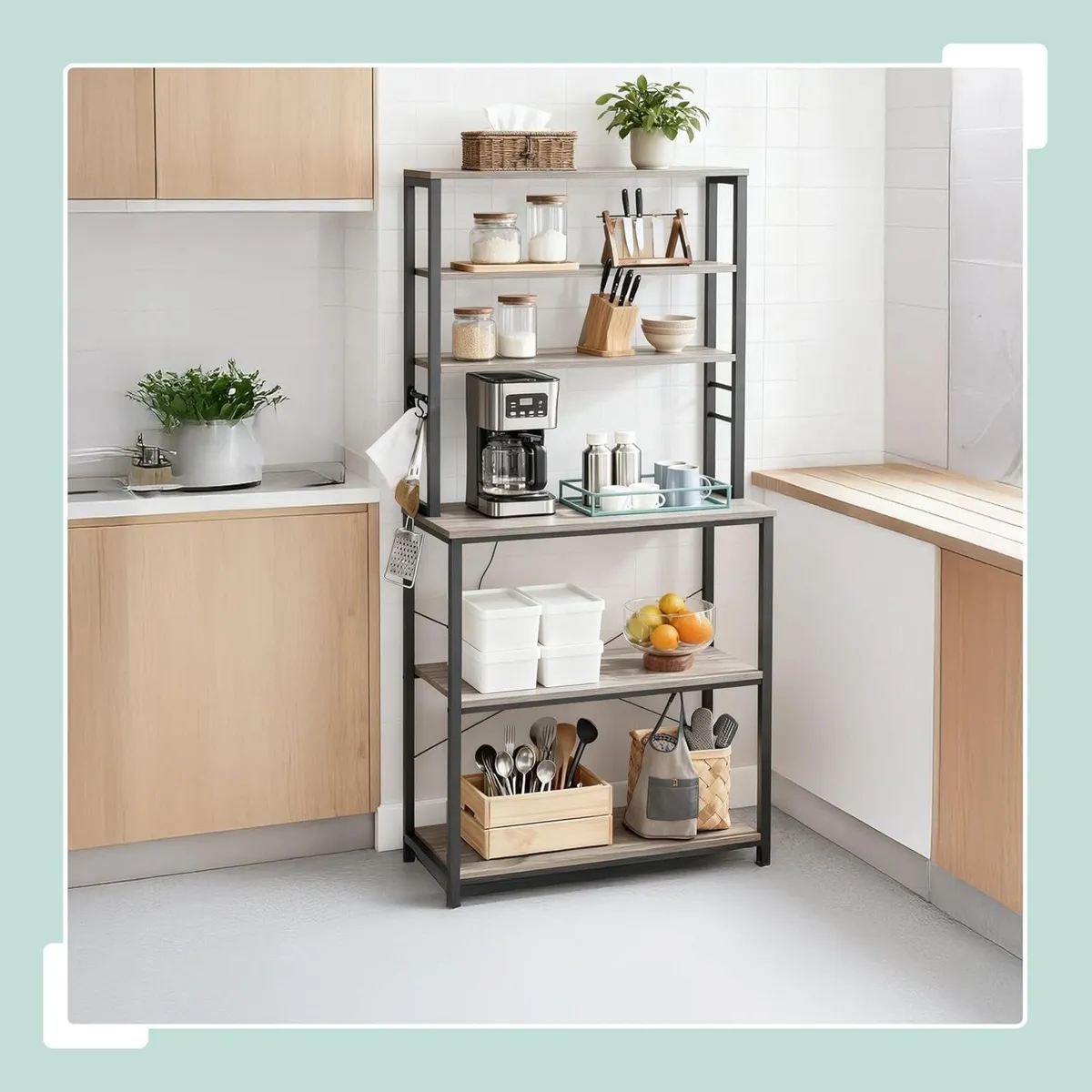 Kitchen Rack with 6 Shelves Worktop 167x100x40cm - Image 4