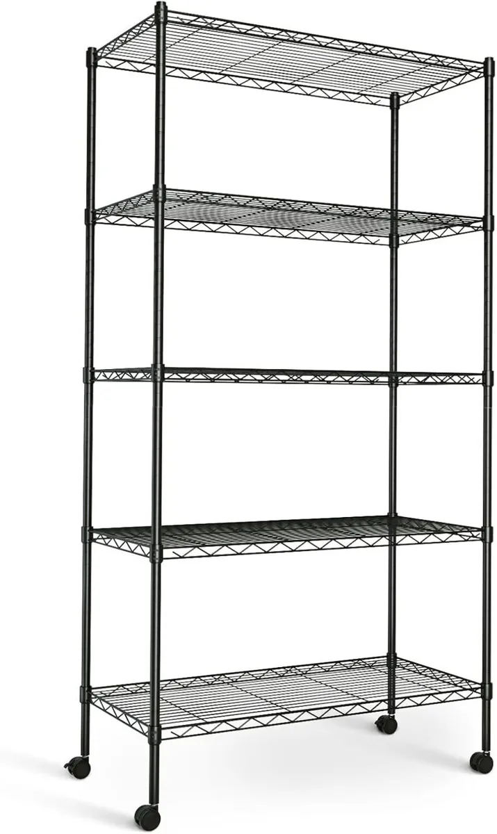 5-Shelf Heavy Duty Storage Shelving Unit With - Image 1
