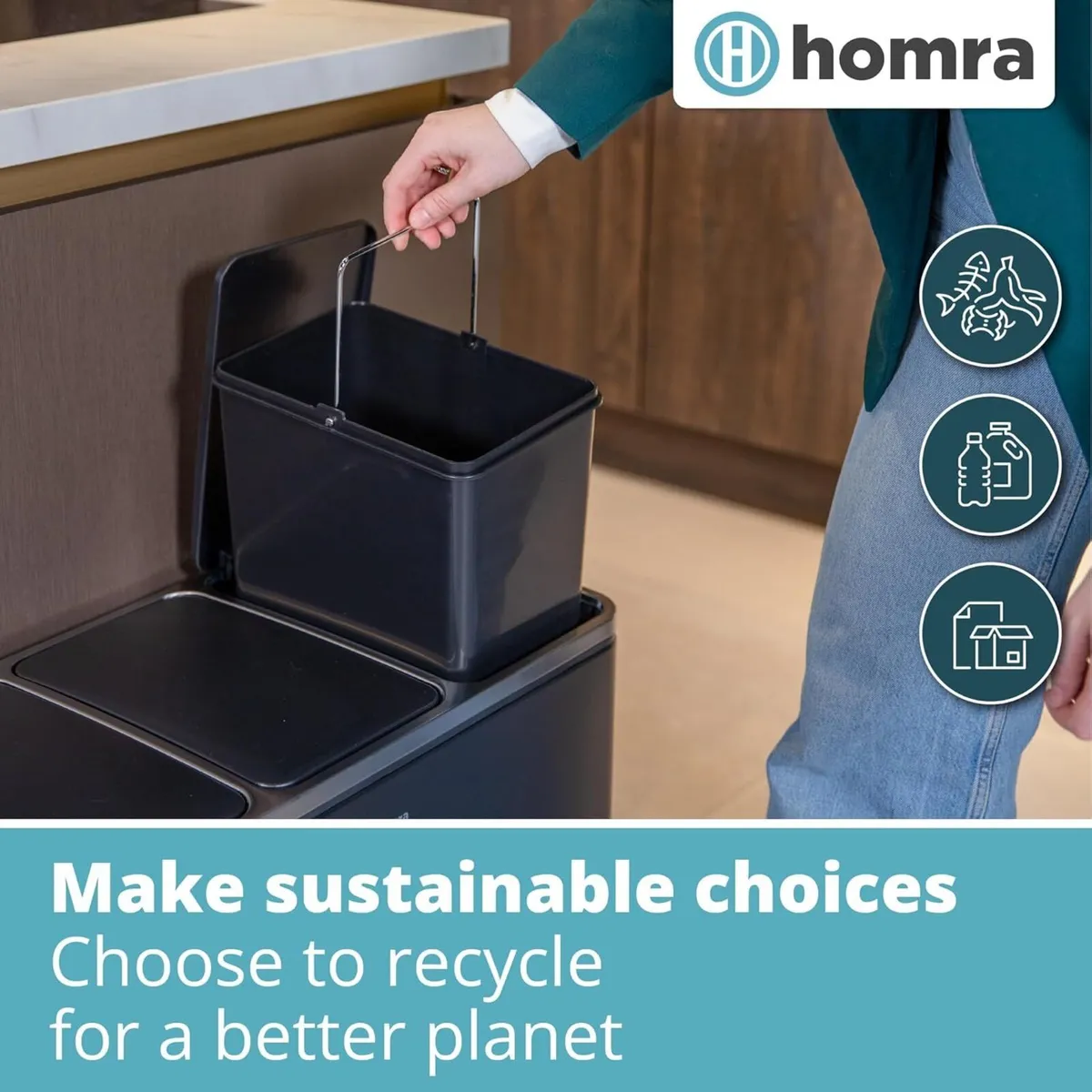 Triple Kitchen Bin Large 3x18l – Triplet Rubbish - Image 3