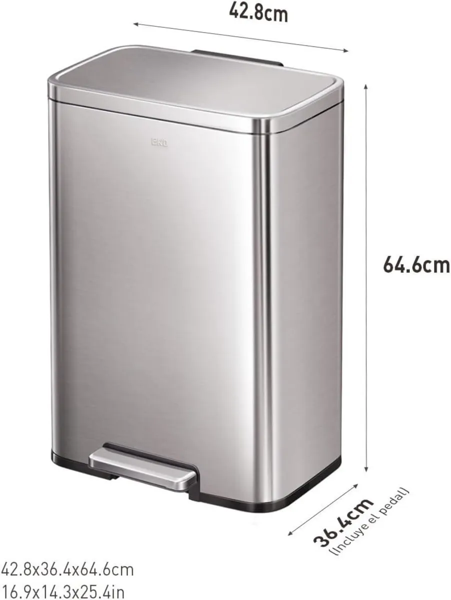 Madison Kitchen Trash Can 2 Compartments 45L - Image 2