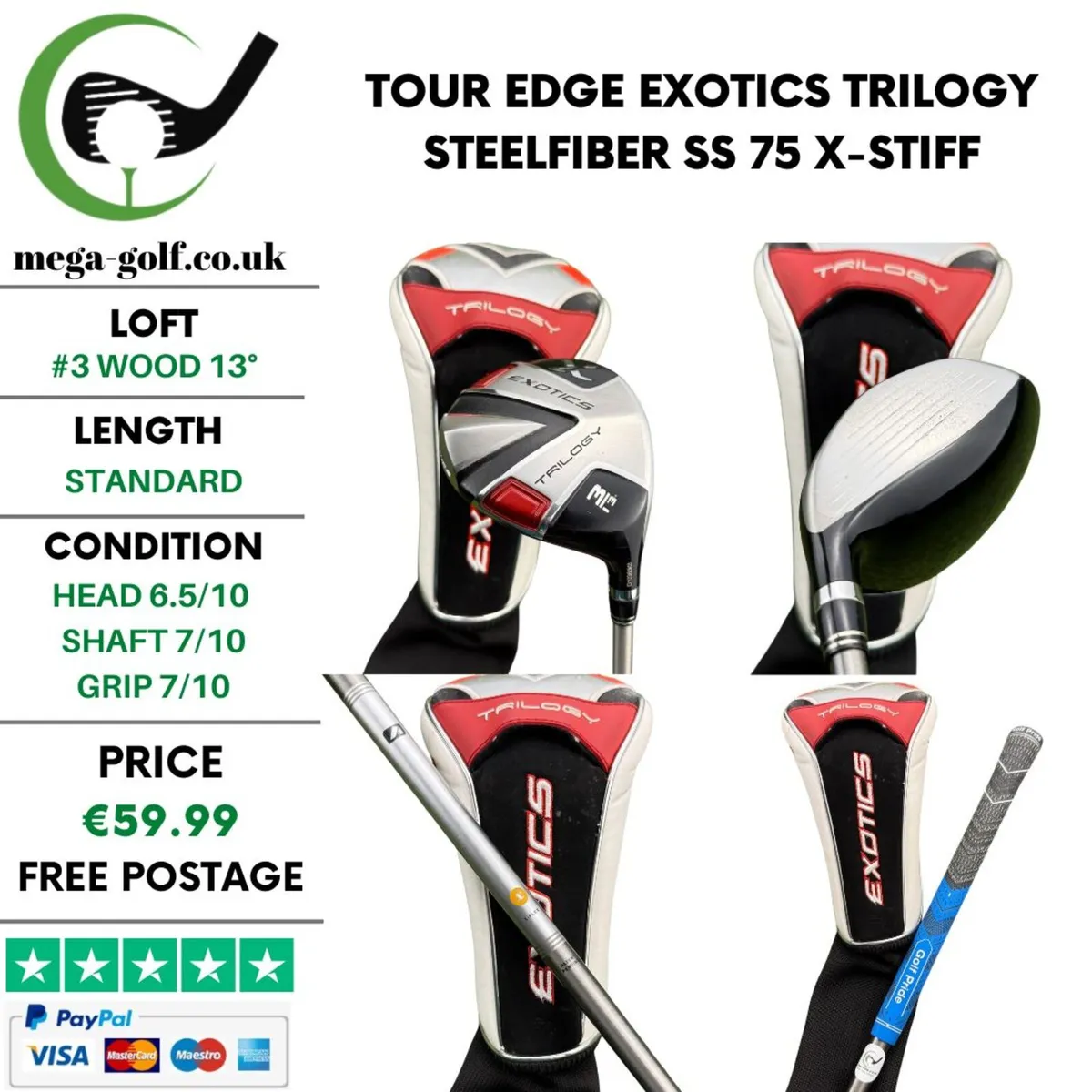 Tour Edge Exotics Trilogy #3 Wood 13° / Stiff - Image 1