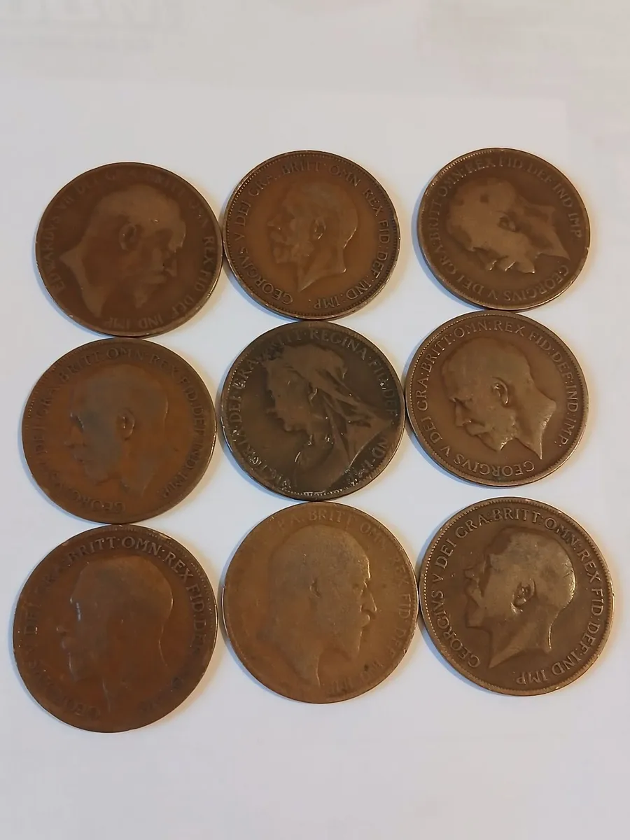 British one pennys 1900s - Image 2