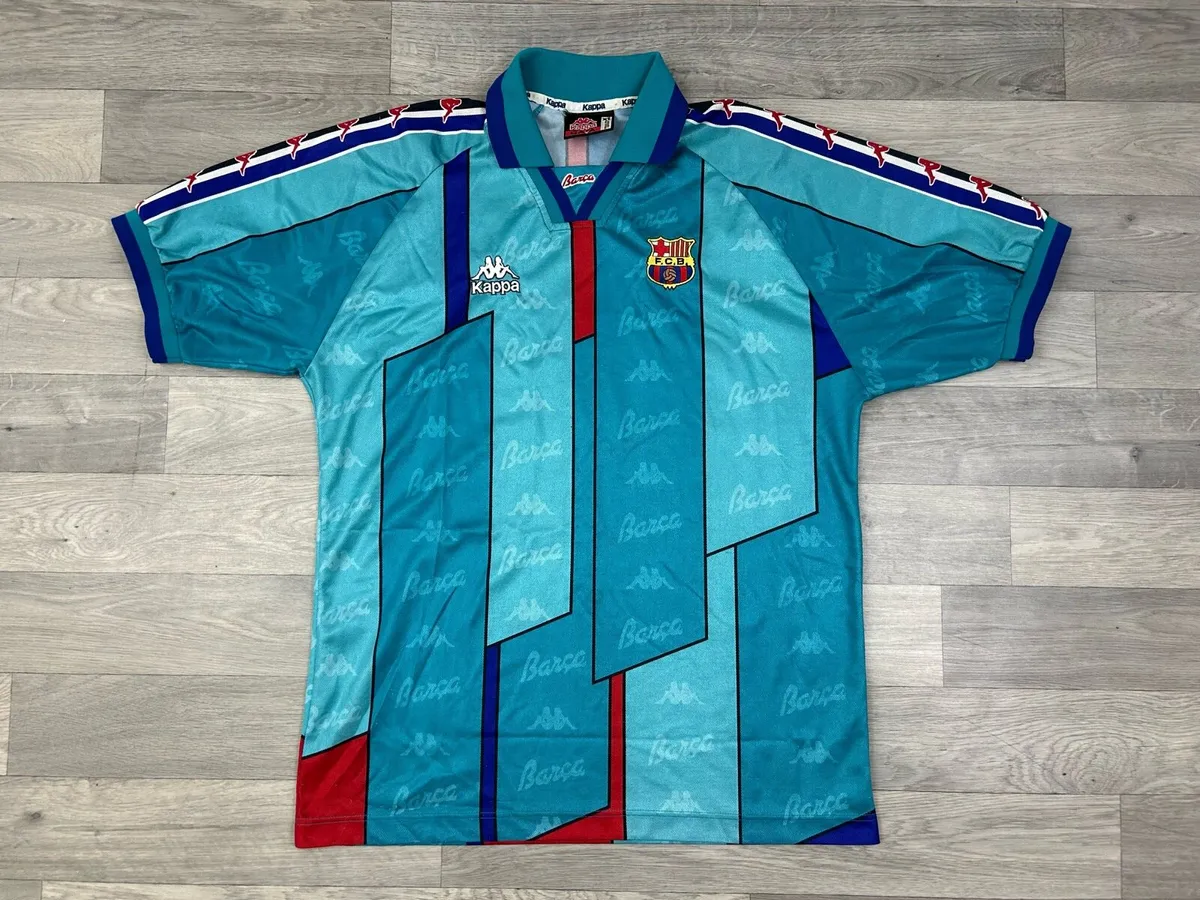 Vintage 1995 Kappa Barcelona Away Jersey Shirt XL - Image 1
