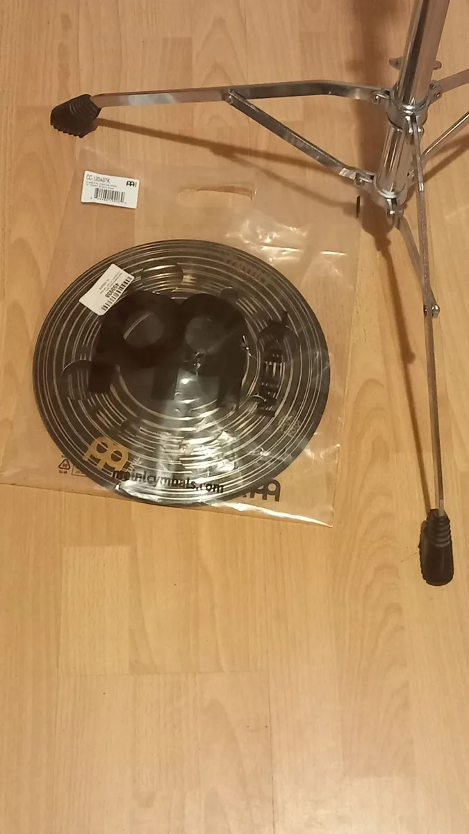 Meinl 12" Trash Stack with Yamaha CS755 Boom Stand - Image 4