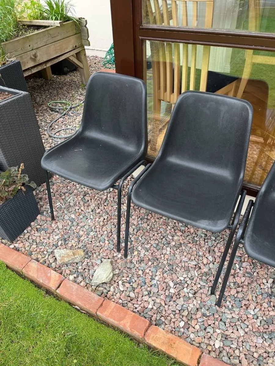 Chairs stacking for office or garden. Set of 4 - Image 4