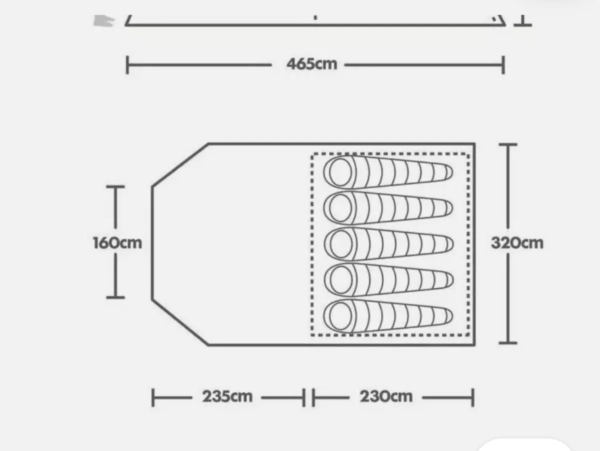 5 man tunnel tent - Image 3