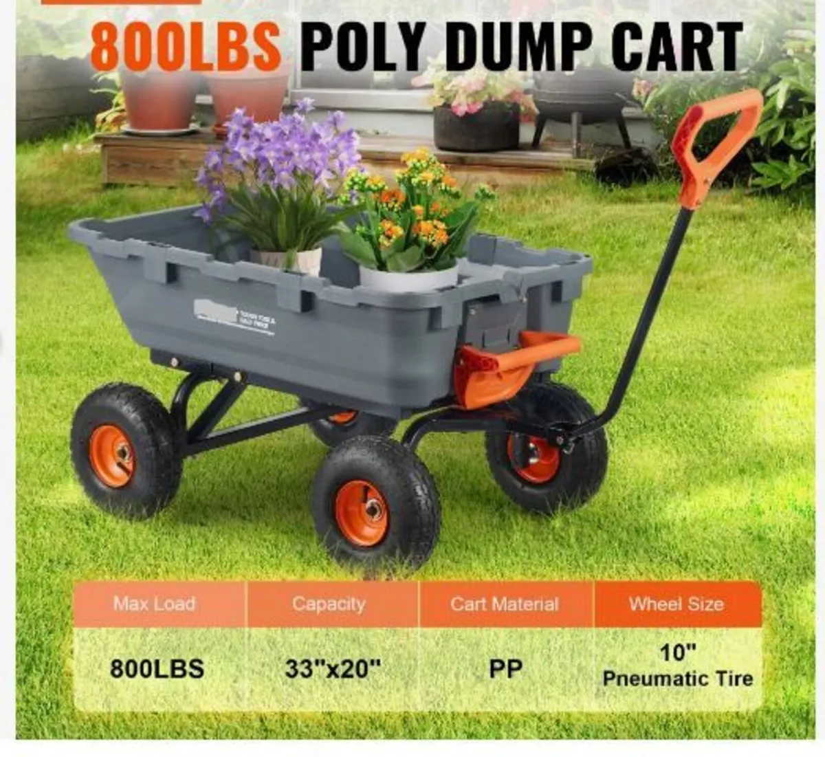 Poly Garden Dump Cart Heavy - Image 2