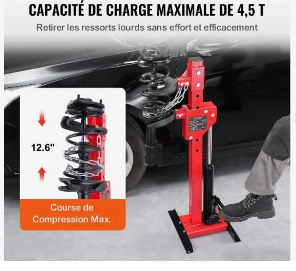 Strut Spring Compressor, 4.5 Ton - Image 2
