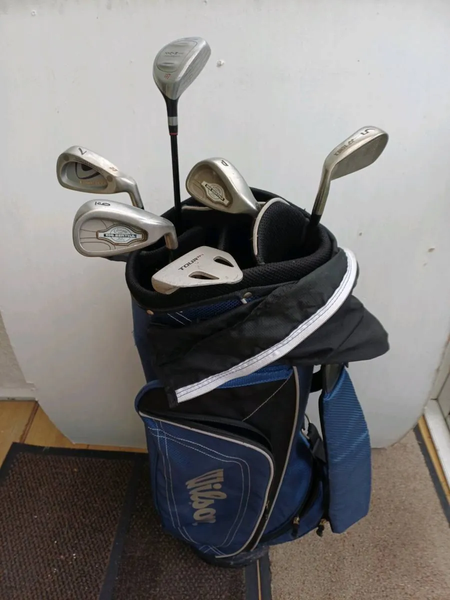 Golf clubs + bag.      top brands - Image 2