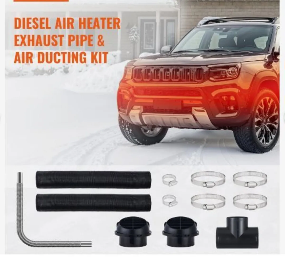 Diesel Heater Pipe Ducting Set, 76 mm - Image 2