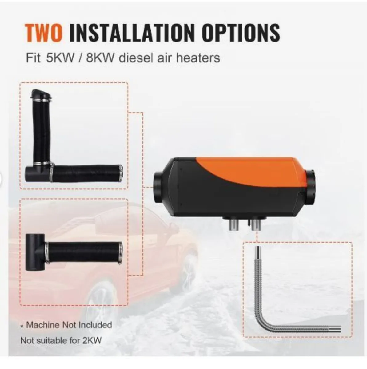 Diesel Heater Pipe Ducting Set, 76 mm - Image 4