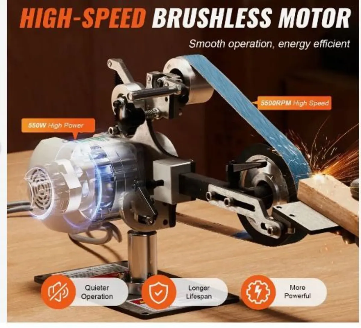 Belt Grinder Sander, 30 x 1-Inch Variable Speed - Image 2