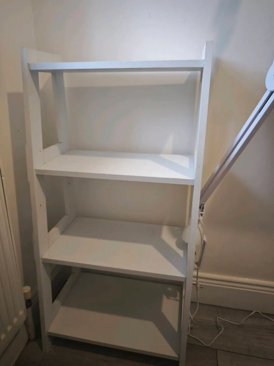 Matt White Freestanding Shelving (D)30cm (H)90cm,( - Image 2