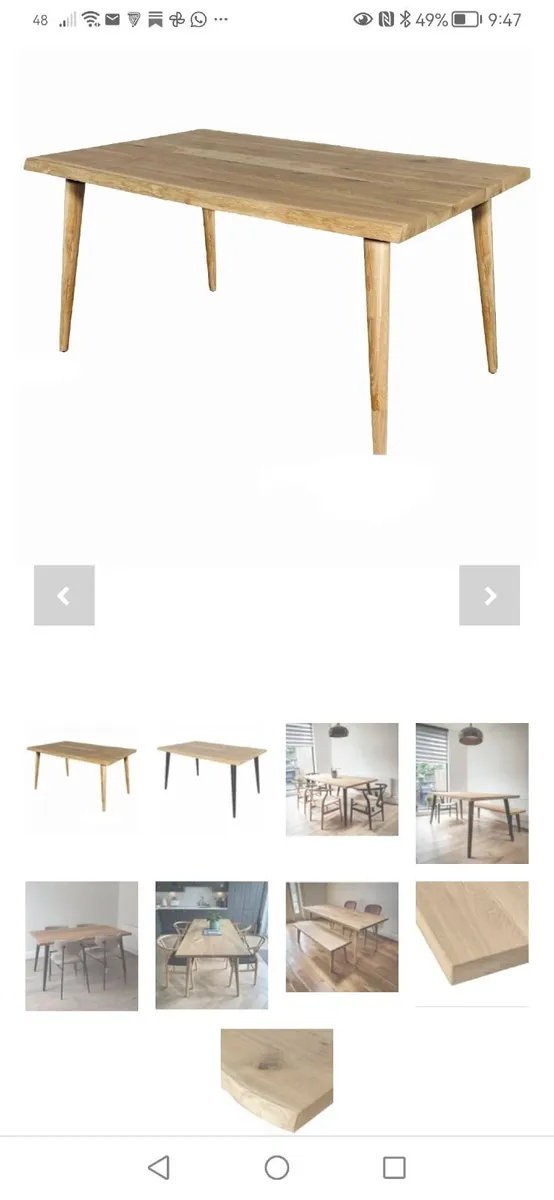 SOLID OAK TABLE - Image 1