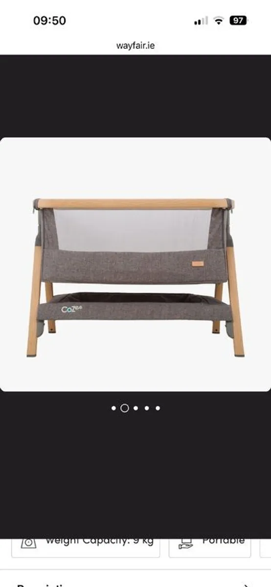 Tutti Bambini CoZee Co-Sleeper Crib - Image 3