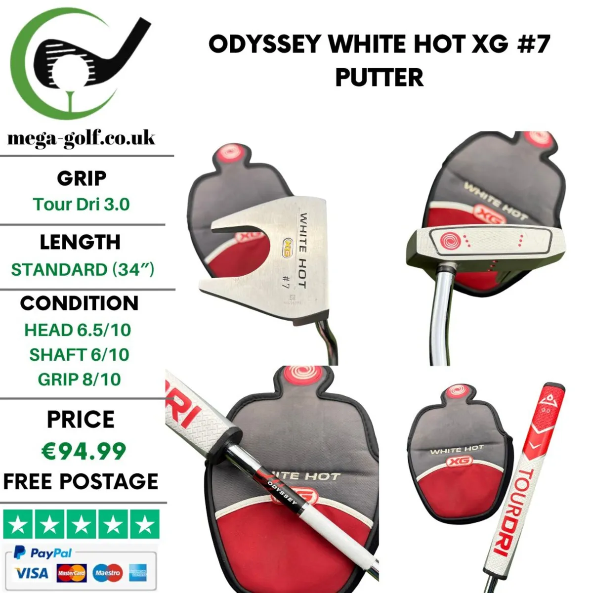 Odyssey White Hot XG #7 Putter / 34" - Image 1